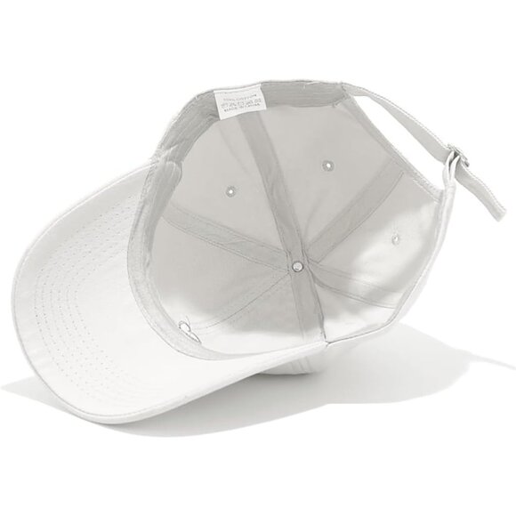 Women's White Fashion Baseball Cap Adjustable Strap Back Visor Sports Hat - Picture 5 of 6